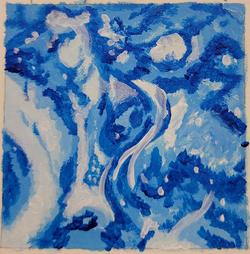 Eternal Blue Acrylic Painting