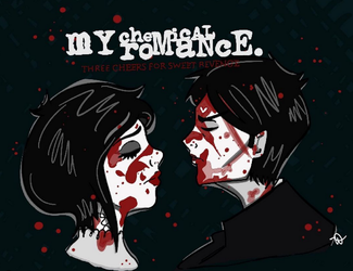 A digital drawing of the My Chemical Romance Three Cheers for Sweet Revenge album art